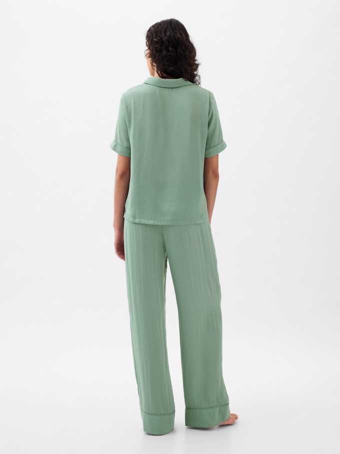Satin PJ skjorta