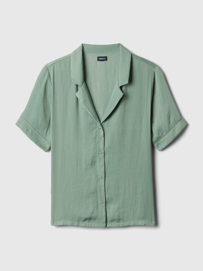 Satin PJ skjorta