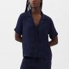 Satin PJ skjorta