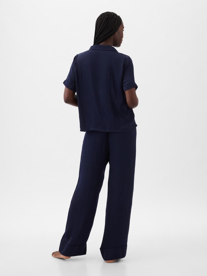 Satin PJ skjorta