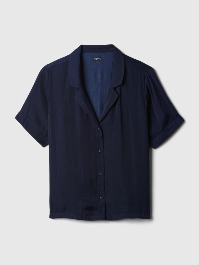 Satin PJ skjorta