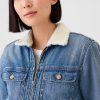 Sherpa-fodrad jeansjacka