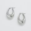 Silver Oval Hoop Örhängen