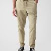 Slim canvas joggingbyxor