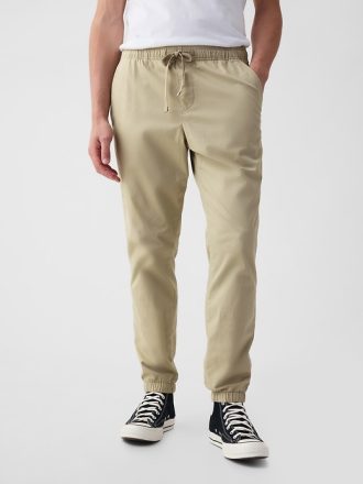 Slim canvas joggingbyxor