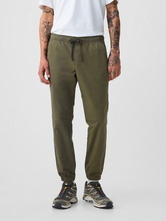 Slim canvas joggingbyxor