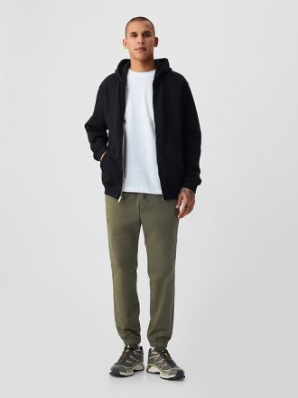 Slim canvas joggingbyxor