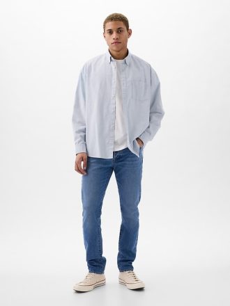 Slimmade självedge jeans