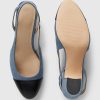 Slingback klackar i jeans