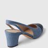 Slingback klackar i jeans