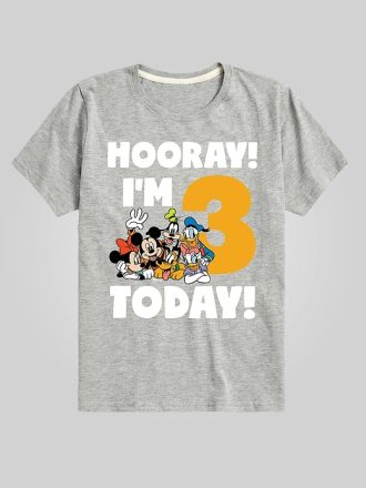 Småbarn Disney Hurra jag är 3 idag grafisk t-shirt