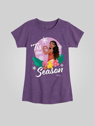 Småbarn Disney Princess Moana Tis the Season Utrustad kortärmad grafisk t-shirt