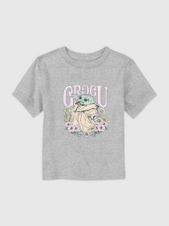 Småbarn The Mandalorian Grogu Spring Grafisk T-shirt