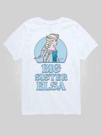 Småbarn fryst storasyster Elsa kortärmad grafisk t-shirt