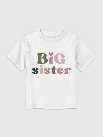 Småbarn storasyster grafisk t-shirt
