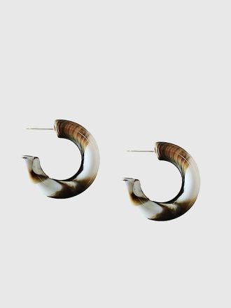 St. Armands Latte Chunky Lucite Hoop örhängen