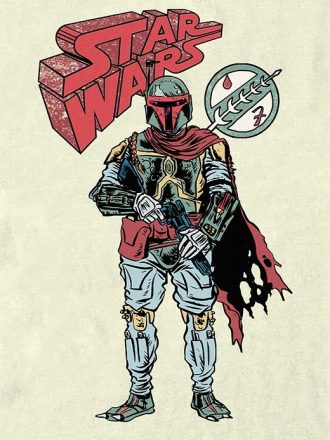 Star Wars A New Hope Comic Book Boba Fett Grafisk T-shirt
