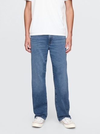 Stickade lösa jeans från 90-talet