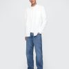 Stickade lösa jeans från 90-talet