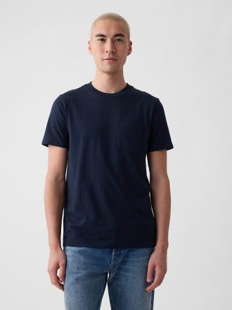 T-shirt med fickor i ekologisk bomull