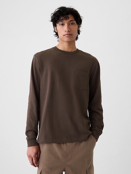 T-shirt med kraftig ficka T-shirt med kraftig ficka