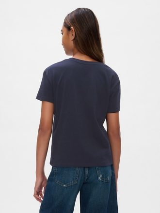 T-shirt med metallisk logotyp för barn