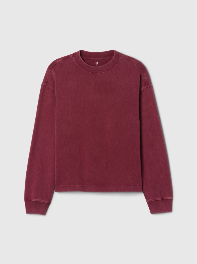 T-shirt med tung tvättad för barn
