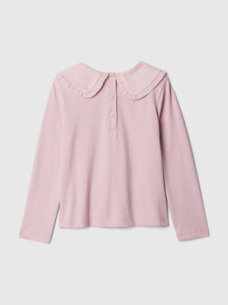 T-shirt med volangkrage för baby och småbarn