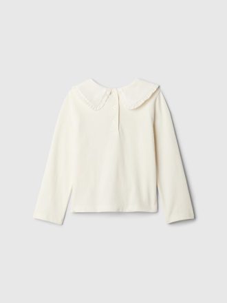 T-shirt med volangkrage för baby och småbarn
