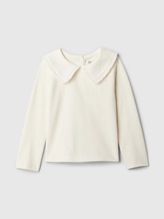 T-shirt med volangkrage för baby och småbarn