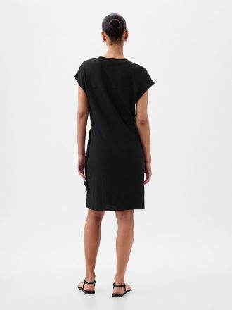 Tie-Knot Mini T-Shirt Klänning