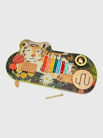 Tiger Tunes Trä Toddler musikaliska leksaksinstrument