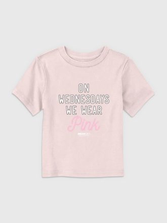 Toddler Mean Girls På onsdagar bär vi rosa grafisk t-shirt