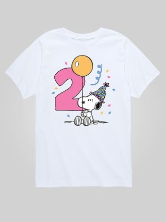 Toddler Peanuts 2:a födelsedag kortärmad grafisk t-shirt