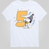 Toddler Peanuts 5th Birthday Kortärmad grafisk T-shirt