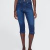 True Skinny Capri Jeans med hög höjd