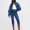 True Skinny Capri Jeans med hög höjd