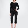 True Skinny Capri Jeans med hög höjd