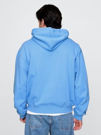 Tung hoodie med broderad bågelogotyp