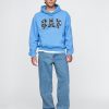 Tung hoodie med broderad bågelogotyp