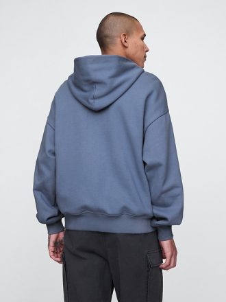 Tung hoodie med dragkedja