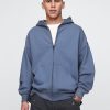 Tung hoodie med dragkedja