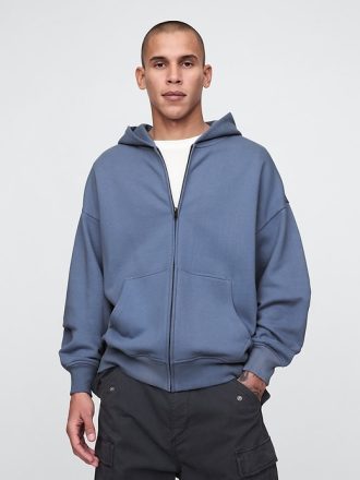 Tung hoodie med dragkedja
