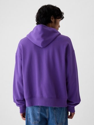 Tung hoodie med dragkedja