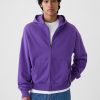 Tung hoodie med dragkedja