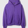 Tung hoodie med dragkedja