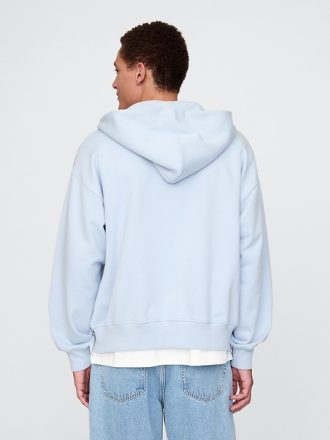 Tung hoodie med dragkedja