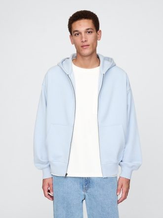 Tung hoodie med dragkedja