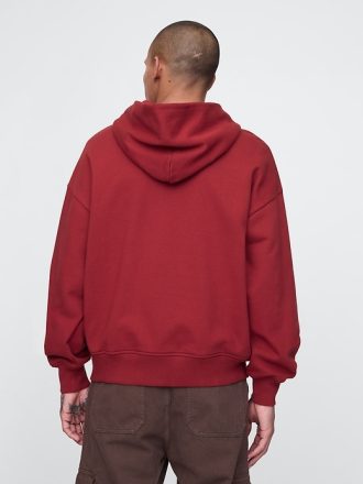 Tung hoodie med dragkedja