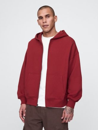 Tung hoodie med dragkedja
